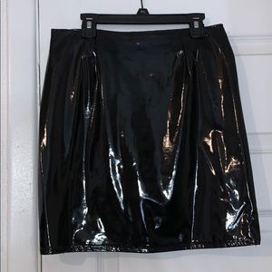 Black latex  skirt